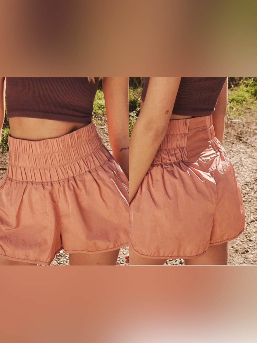 Free People Movement The Way Home High-Waist Elastic High Waist Shorts